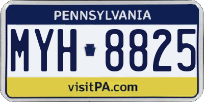 PA license plate MYH8825