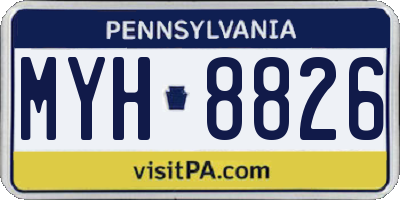 PA license plate MYH8826