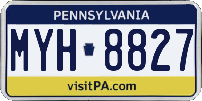 PA license plate MYH8827