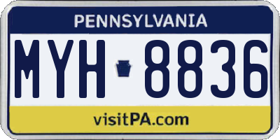 PA license plate MYH8836