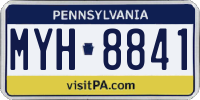 PA license plate MYH8841