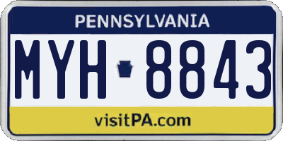 PA license plate MYH8843