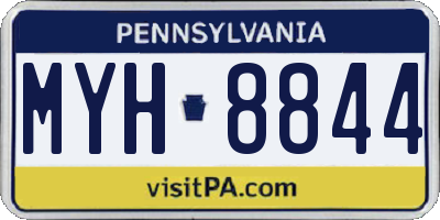 PA license plate MYH8844