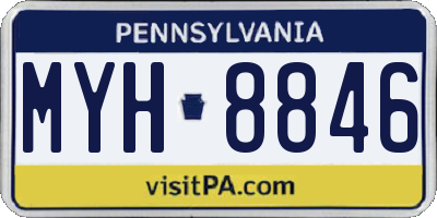 PA license plate MYH8846
