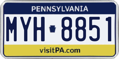 PA license plate MYH8851