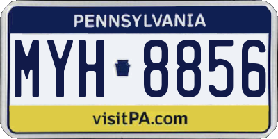 PA license plate MYH8856
