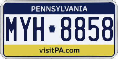 PA license plate MYH8858