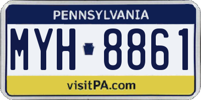PA license plate MYH8861