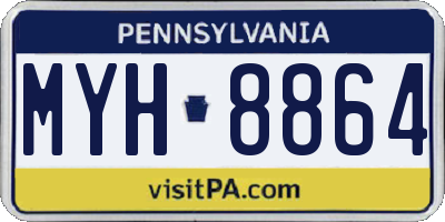 PA license plate MYH8864