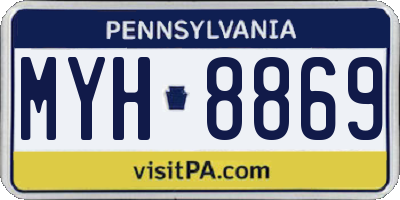 PA license plate MYH8869