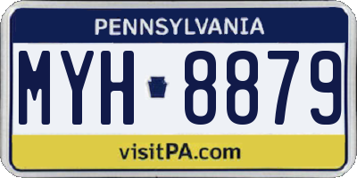 PA license plate MYH8879