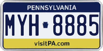PA license plate MYH8885
