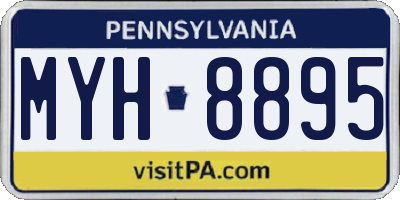 PA license plate MYH8895