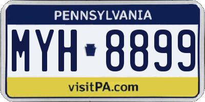 PA license plate MYH8899