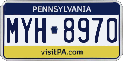 PA license plate MYH8970