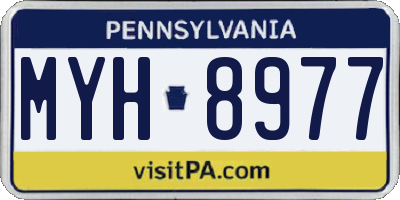 PA license plate MYH8977