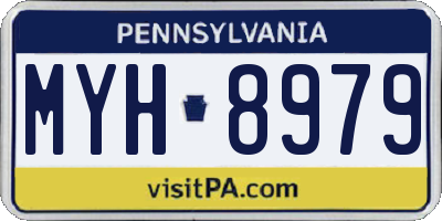 PA license plate MYH8979