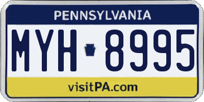 PA license plate MYH8995