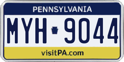 PA license plate MYH9044