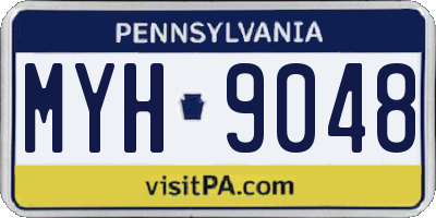 PA license plate MYH9048