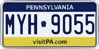 PA license plate MYH9055