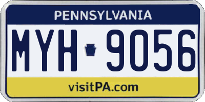 PA license plate MYH9056
