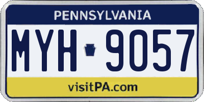 PA license plate MYH9057