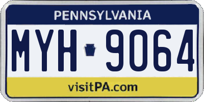PA license plate MYH9064