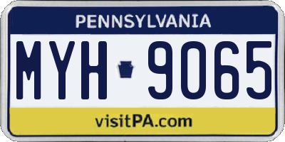 PA license plate MYH9065