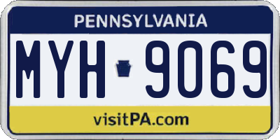 PA license plate MYH9069