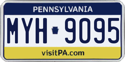 PA license plate MYH9095