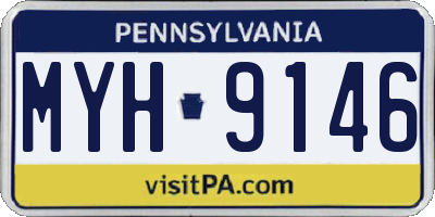PA license plate MYH9146