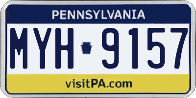 PA license plate MYH9157