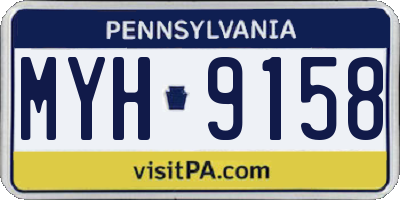 PA license plate MYH9158