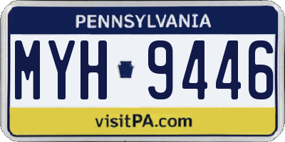 PA license plate MYH9446