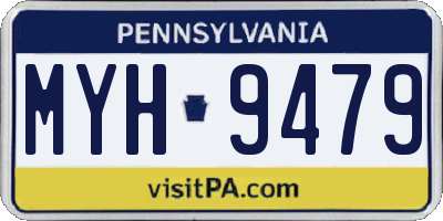 PA license plate MYH9479