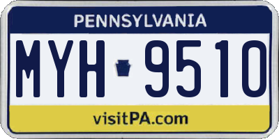 PA license plate MYH9510