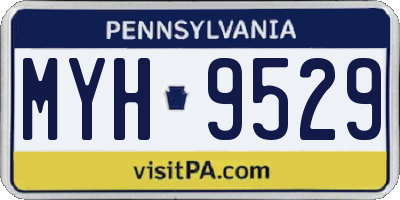 PA license plate MYH9529