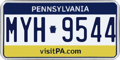 PA license plate MYH9544
