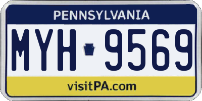 PA license plate MYH9569