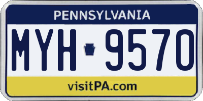 PA license plate MYH9570