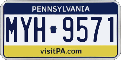 PA license plate MYH9571