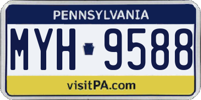 PA license plate MYH9588