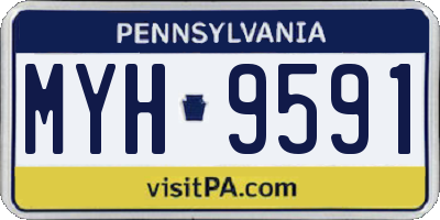 PA license plate MYH9591