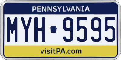 PA license plate MYH9595