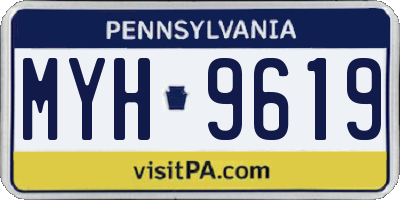 PA license plate MYH9619