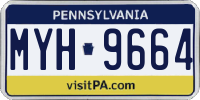 PA license plate MYH9664