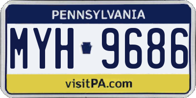 PA license plate MYH9686