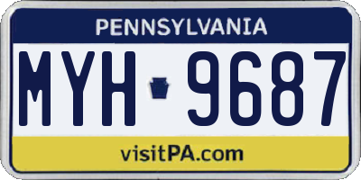PA license plate MYH9687