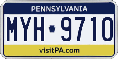 PA license plate MYH9710